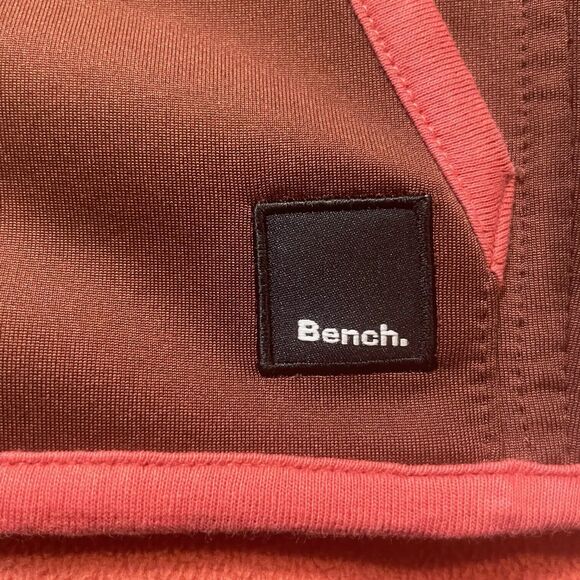 Bench Full Zip Sweater Long Sleeve Mock Neck Hoodie Brown Women's M - MINOR FLAW - Picture 5 of 8